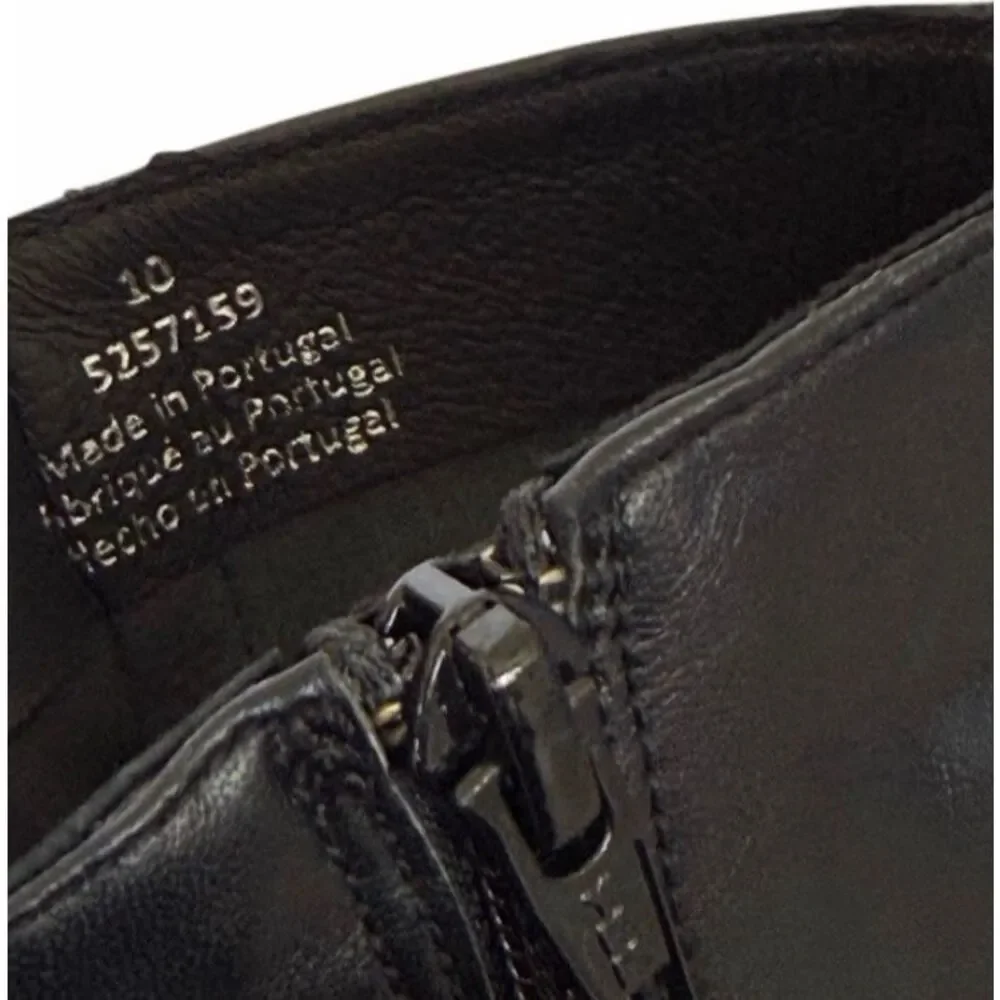 Free‎ People Wisteria Cap Bootie Size 10 Black Block Heel Supple Leather NEW